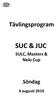 Tävlingsprogram SUC & JUC. SULC, Masters & Nelo Cup. Söndag