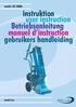 instruktion user instruction Betriebsanleitung manuel d instruction gebruikers handleiding