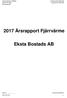 2017 Årsrapport Fjärrvärme. Eksta Bostads AB