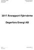 2017 Årsrapport Fjärrvärme. Degerfors Energi AB