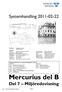 Mercurius del B. Systemhandling 2011-02-22. Del 7 Miljöredovisning. Följande delar finns av systemhandling 2011-02-22: