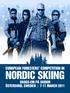 EUROPEAN FORESTERS COMPETITION IN NORDIC SKIING