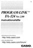 PROGRAM-LINK FA-124 Ver. 2.00 Instruktionshäfte