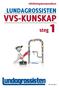 Utbildningskompendium LUNDAGROSSISTEN VVS-KUNSKAP. steg1. Ver. 2014-03-11