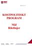 KOSTPOLITISKT PROGRAM