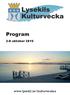 Program. 2-8 oktober 2015. www.lysekil.se/kulturveckan