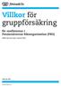 Villkor för gruppförsäkring