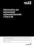 Information om automatiskt inlösenförfarande i Tele2 AB