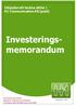 Investeringsmemorandum