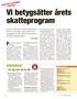 Vi betygsätter årets skatteprogram