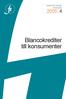 Blancokrediter till konsumenter