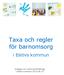 Taxa och regler för barnomsorg