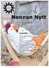 Noonan Nytt. nr. 1, 2012. Innehåll