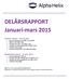 DELÅRSRAPPORT Januari-mars 2015