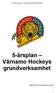 Värnamo Hockey 5-års plan grundverksamheten. 5-årsplan Värnamo Hockeys grundverksamhet. Skapad våren 2015 på uppdrag av styrelsen