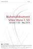 Nyhetsdokument Vitec Hyra 1.50 Version 1.50 Maj 2014