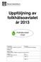 Uppföljning av folkhälsoavtalet år 2013