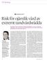 Risk för ojämlik vård av extremt tandvårdsrädda