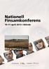 Nationell Finsamkonferens. 10 11 april 2013 i Skövde