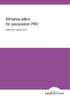 Allmänna villkor för pensionärer PRO. Gäller från 1 januari 2012