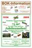 BOK-Information. Boxholms Orienteringsklubb fyller. 75år! Detskavifirameden... Jubileumsfest! Lördagen den 25 april, klockan 18.