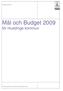 Mål och Budget 2009 för Huddinge kommun