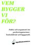 FÖR? Fakta och argument om parkeringsnormer, bostadsbrist och byggande