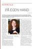 PÅ EGEN HAND REPORTAGE. Av Fredrik Ström