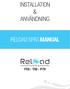 INSTALLATION & ANVÄNDNING RELOAD SPAS MANUAL F50 - T50 - P70