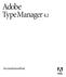 Adobe. Type Manager 4.1. Användarhandbok