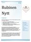 Rubinen Nytt. Budgetmöte. BRF Rubinen. 2010-09-03 Nr 3 2010