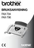 BRUKSANVISNING FAX-T94 FAX-T96