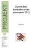 PROJEKT. Livsmedelskontroller. sommaren 2012 2012-10-17