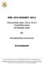 MÅL OCH BUDGET 2012. Ekonomisk plan 2012-2015 Framtidsvision Strategisk plan. för. Nynäshamns kommun. Sorundanet