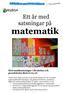 Ett år med satsningar på matematik