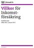 Villkor för Inkomstförsäkring