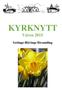 KYRKNYTT. Våren 2015. Getinge-Rävinge församling