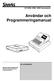 Användar och Programmeringsmanual