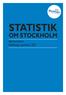 STATISTIK OM STOCKHOLM. BEFOLKNING Befolkning kvartersvis 2012