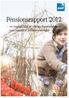 Pensionsrapport 2012. en samlad bild av viktiga framtidsfrågor som påverkar pensionsområdet