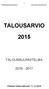 TALOUSARVIO TALOUSSUUNNITELMA. Yhteinen kirkkovaltuusto 11.12.2014