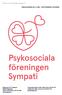 Psykosociala föreningen Sympati rf MEDLEMSBLAD 4/2015 SEPTEMBER-OKTBER