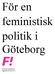 För en feministisk politik i Göteborg