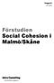 Förstudien Social Cohesion i Malmö/Skåne