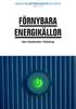 FÖRNYBARA ENERGIKÄLLOR