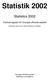 Statistik 2002. Statistics 2002. Publiceringsplan för Sveriges officiella statistik. Publication plan for the Official Statistics of Sweden