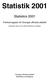 Statistik 2001. Statistics 2001. Publiceringsplan för Sveriges officiella statistik. Publication plan for the Official Statistics of Sweden