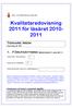 Kvalitetsredovisning 2011 för läsåret 2010-