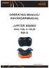 OPERATING MANUAL/ ANVÄNDARMANUAL JUPITER 800/900