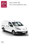 Nissan e NV200 Skåp. Priser, utrustning, specifikationer, färger 23.05.14 SE 20C 0407